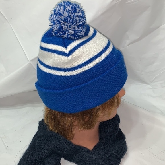 Prime Blue and White Beanie with Ball “I Give a Fecal” - Picture 4 of 6